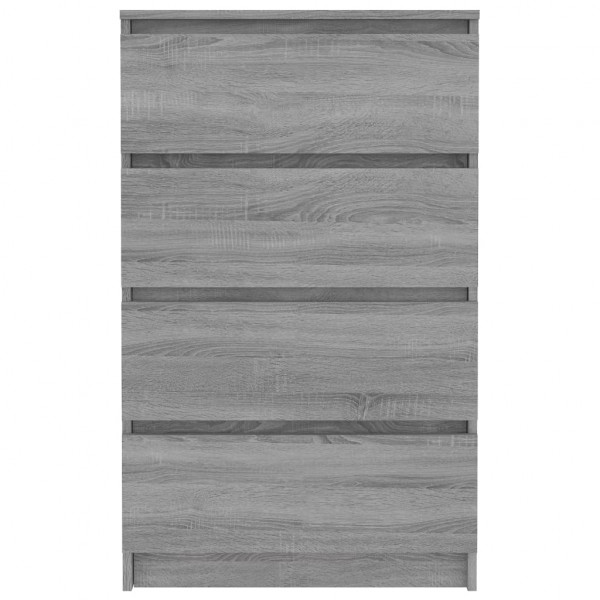 Aparador de madera contrachapada Sonoma gris 60x35x98.5 cm M 5