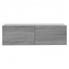 Móvel parede TV 100x30x30 cm derivados de madeira cinza sonoma 5