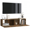 Mueble de pared TV contrachapado roble ahumado 120x30x30 cm 4
