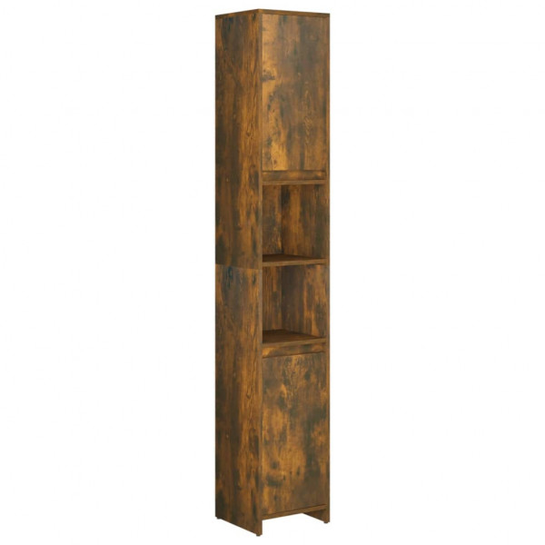 Armario baño madera contrachapada roble ahumado 30x30x183.5cm M 2