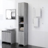 Armario de baño madera contrachapada gris Sonoma 30x30x183.5 cm 1
