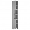 Armario de baño madera contrachapada gris Sonoma 30x30x183.5 cm 5
