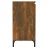 Aparador madera contrachapada color roble ahumado 60x35x70 cm 4