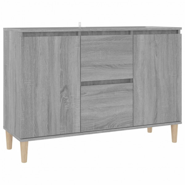 Aparador de madera contrachapada gris Sonoma 103.5x35x70 cm M 2