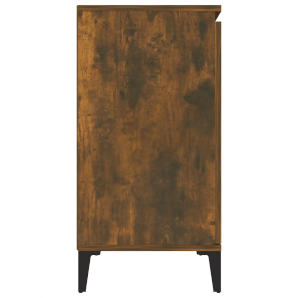 Aparador madera contrachapada color roble ahumado 104x35x70 cm M 4