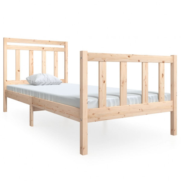 Estructura de cama madera maciza 100x200 cm M 2