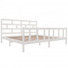 Estructura de cama madera maciza de pino blanco 200x200 cm 3