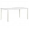 Mesa de jardín PP blanco 150x90x72 cm 1