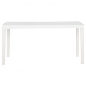 Mesa de jardín PP blanco 150x90x72 cm H