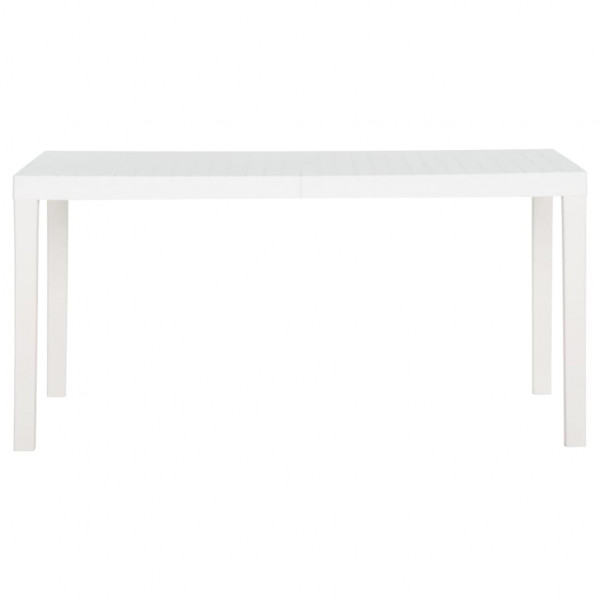 Mesa de jardín PP blanco 150x90x72 cm M 2