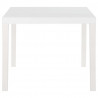 Mesa de jardín PP blanco 150x90x72 cm 3