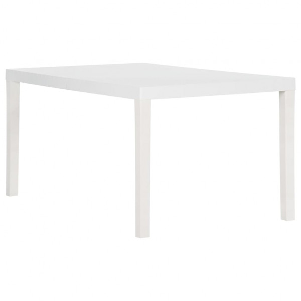 Mesa de jardim em PP branco 150x90x72 cm M 4