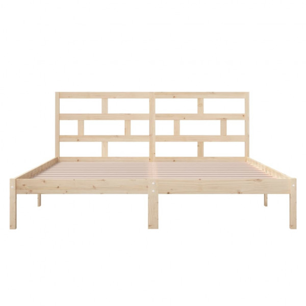 Estructura de cama madera maciza 120x190 cm M 4