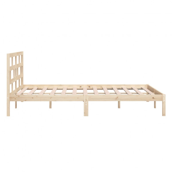 Estructura de cama madera maciza 120x190 cm M 5