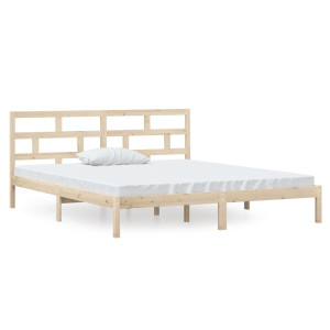 Estrutura de cama casal 135x190 cm madeira maciça H