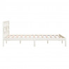 Estructura de cama madera maciza blanco 135x190 cm 5