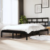 Estructura de cama madera maciza negro 135x190 cm 1