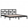 Estructura de cama madera maciza negro 135x190 cm 3