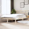 Estructura de cama madera maciza de pino 140x190 cm 1