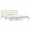 Estructura de cama madera maciza de pino 140x190 cm 2