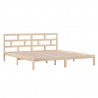 Estructura de cama madera maciza de pino 140x190 cm 3