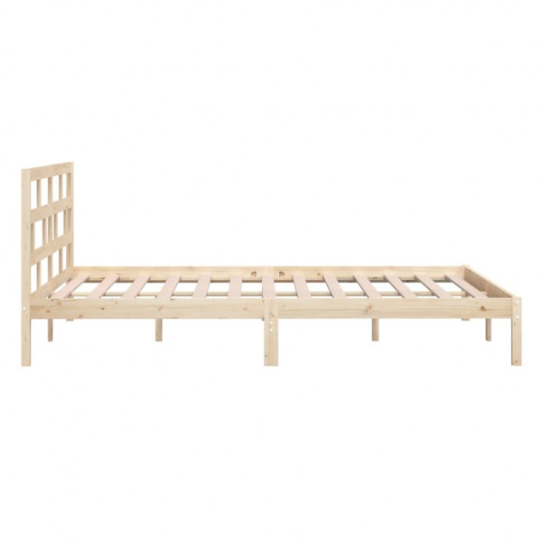 Estructura de cama madera maciza de pino 140x190 cm M 5