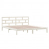 Estructura de cama de madera maciza de pino blanco 140x190 cm 3