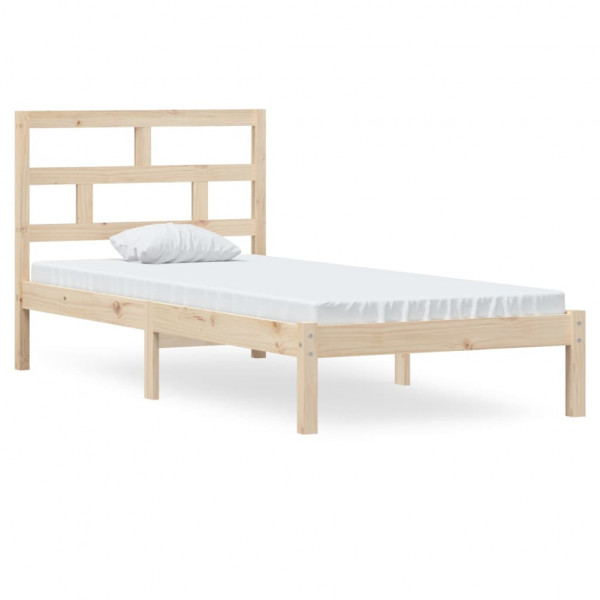 Estrutura de cama 90 x 200 cm madeira de pinho maciça M 2