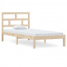 Estructura de cama madera maciza de pino 90x200 cm 2