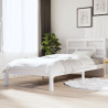 Estrutura de cama 90x200 cm pinho maciço branco 1