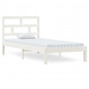 Estrutura de cama 90x200 cm pinho maciço branco 2