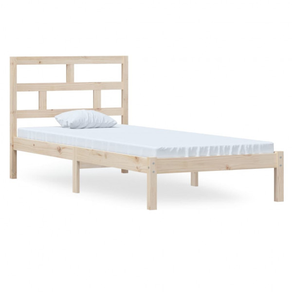Estructura de cama madera maciza de pino 100x200 cm M 2