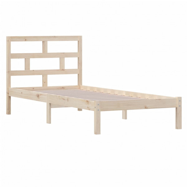 Estructura de cama madera maciza de pino 100x200 cm M 3