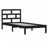 Estructura de cama madera maciza de pino negro 100x200 cm 3