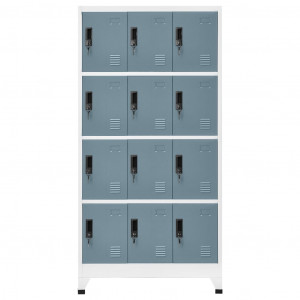 Cacifo aço 90x45x180 cm cinza-claro e cinza-escuro H