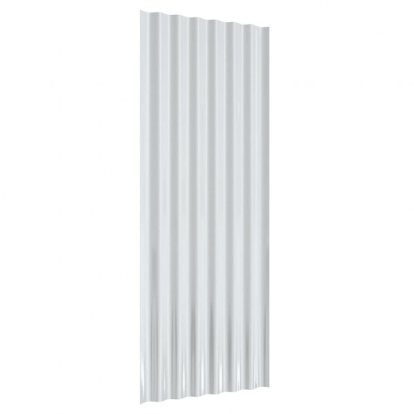 Painéis de telhado 12 unidades de aço revestido verde 100x36 cm M 5