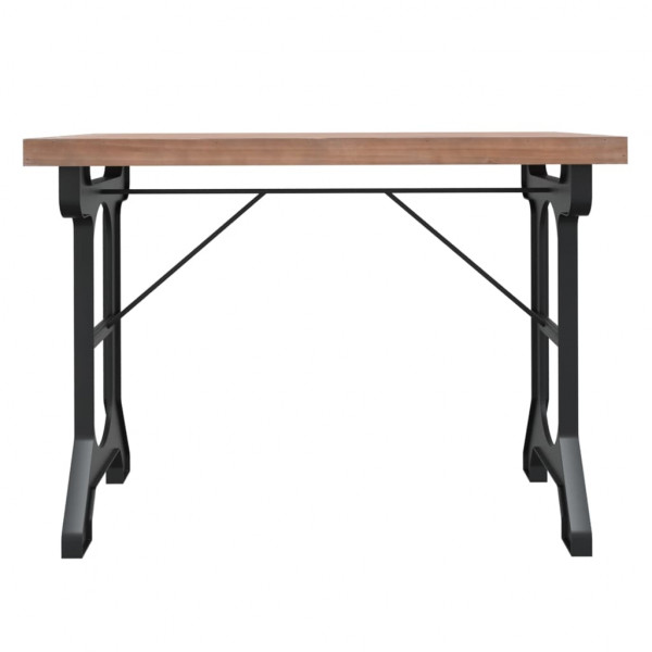 Mesa de comedor madera maciza de abeto y hierro 110x65x82 cm M 3