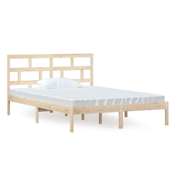 Estructura de cama de madera maciza de pino 140x200 cm M 2