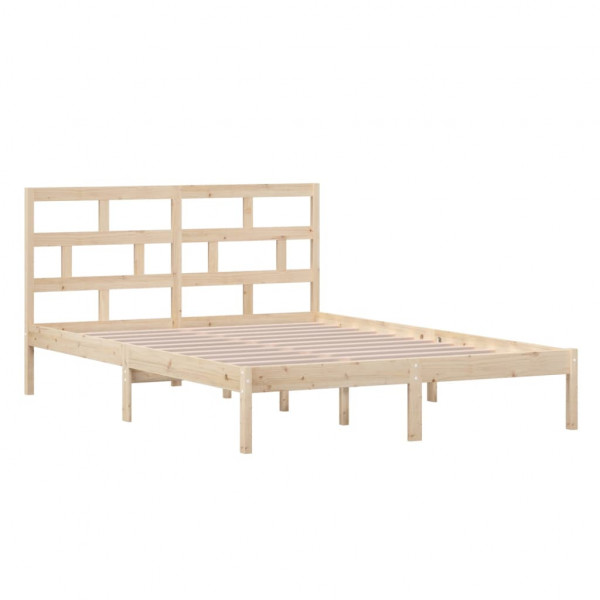 Estructura de cama de madera maciza de pino 140x200 cm M 3