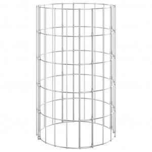 Canteiro elevado/cesto gabião em poste Ø30x50cm aço galvanizado H