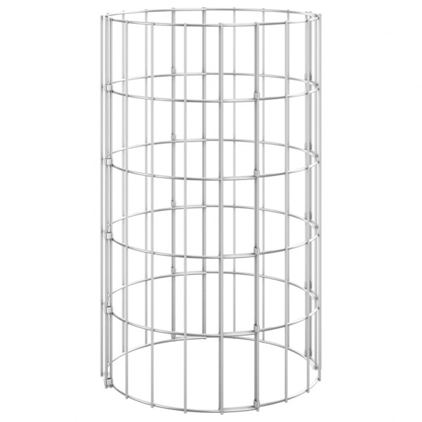 Canteiro elevado/cesto gabião em poste Ø30x50cm aço galvanizado M 2