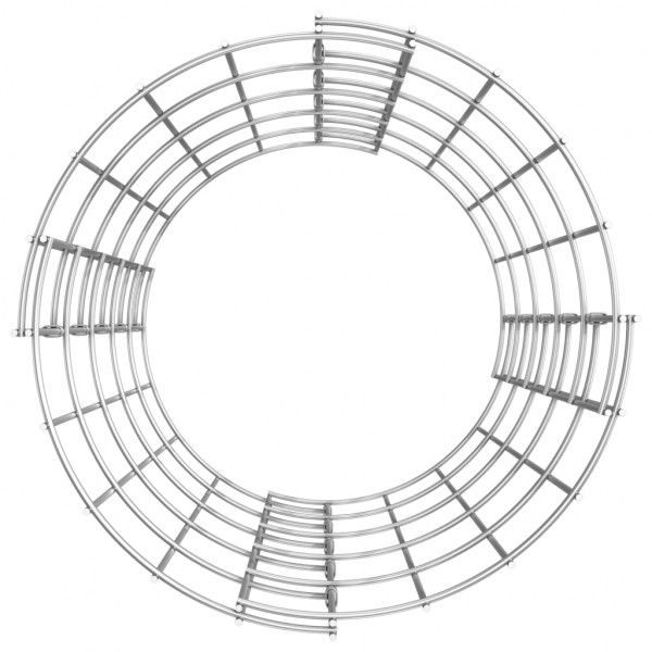Arriate gaviones circular 3 uds acero galvanizado Ø30x50 cm M 5