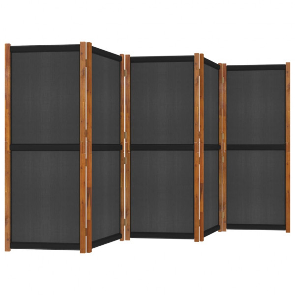 Biombo divisor de 5 paneles negro 350x180 cm D