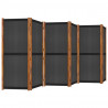 Divisória/biombo com 6 painéis 420x180 cm preto 2