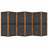 Biombo divisor de 6 paneles negro 420x180 cm 1