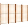 Biombo divisor de 4 paneles blanco crema 280x180 cm 2