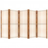 Biombo divisor de 5 paneles blanco crema 350x180 cm 2