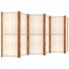 Biombo divisor de 6 paneles blanco crema 420x180 cm 2