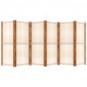 Biombo divisor de 6 paneles blanco crema 420x180 cm 1