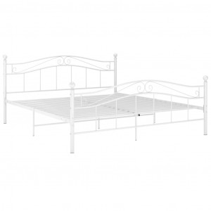 Estrutura de cama 140x200 cm metal branco H